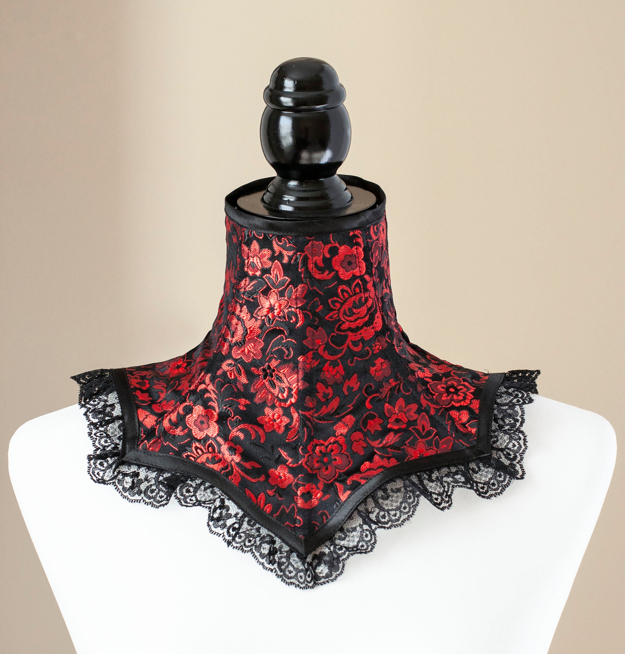 Red and Black Lace Corset 