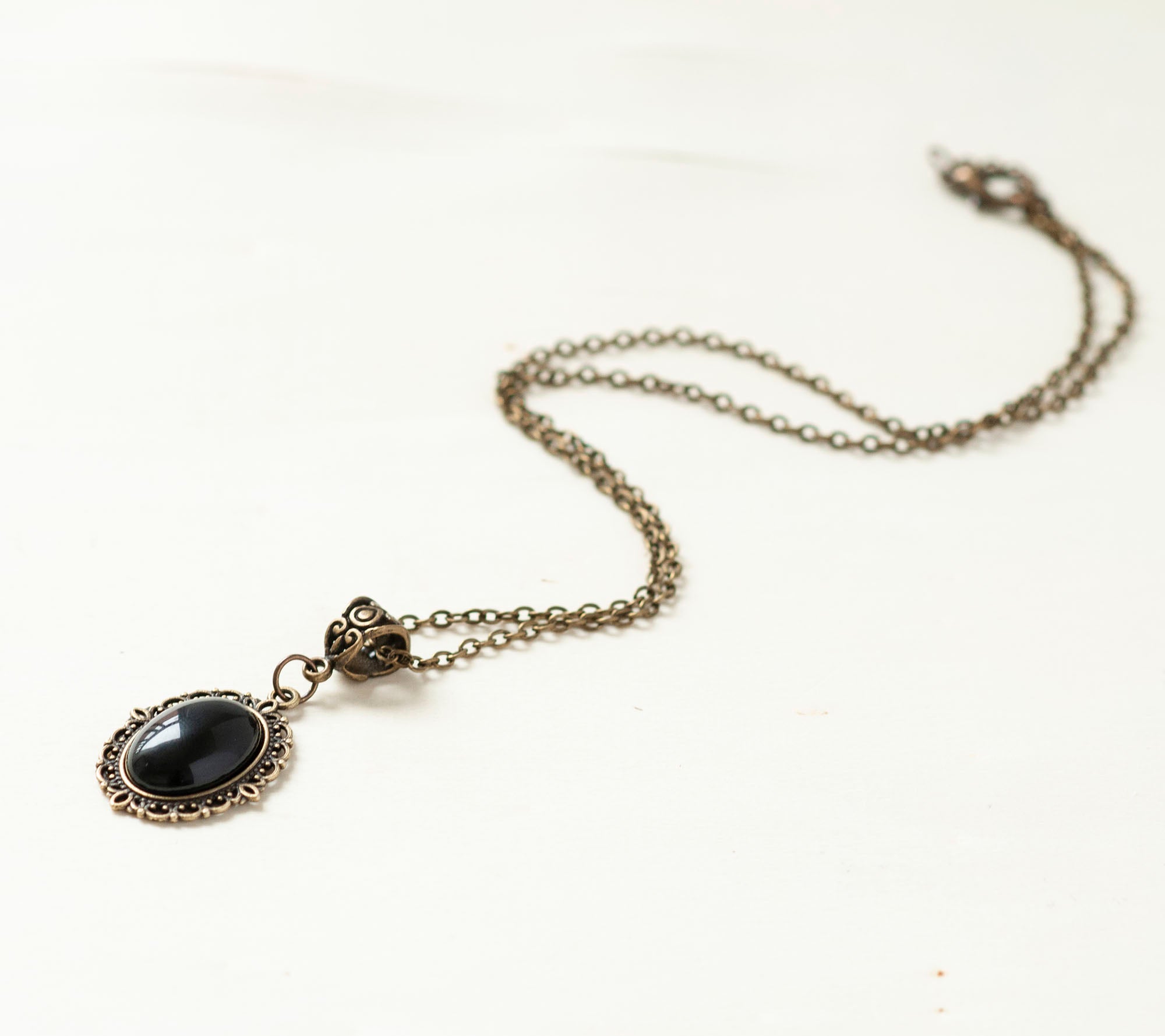 Black gothic necklace clearance