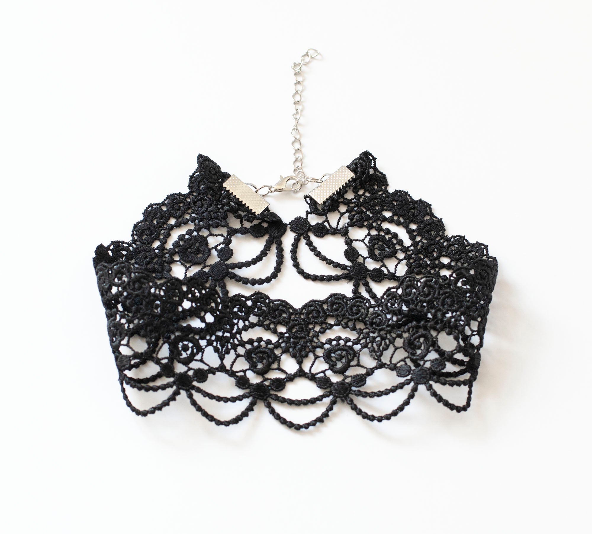 Black lace necklace shop