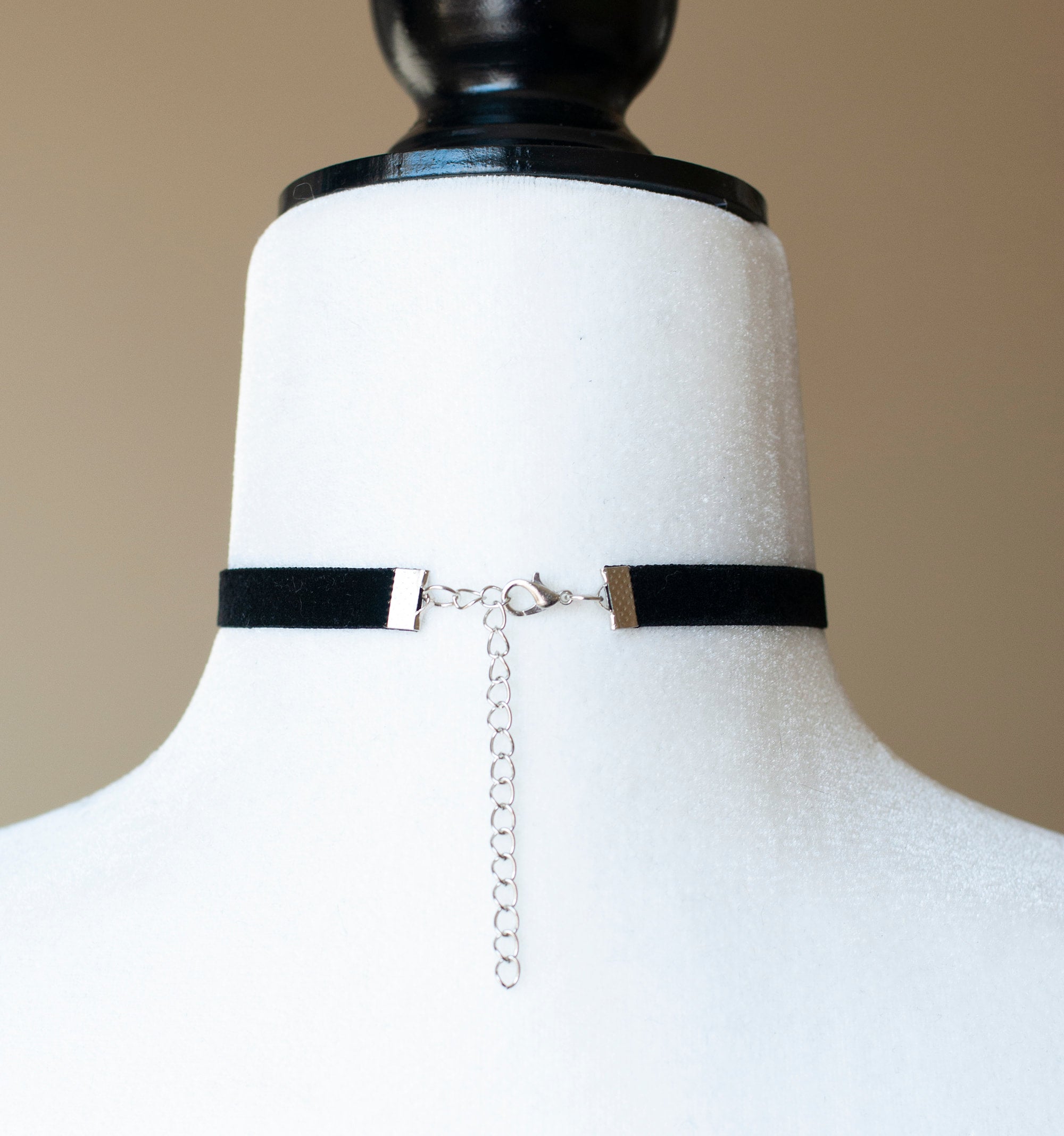 Black Velvet Choker with Red Heart shaped Filigree pendant Decadent Designs