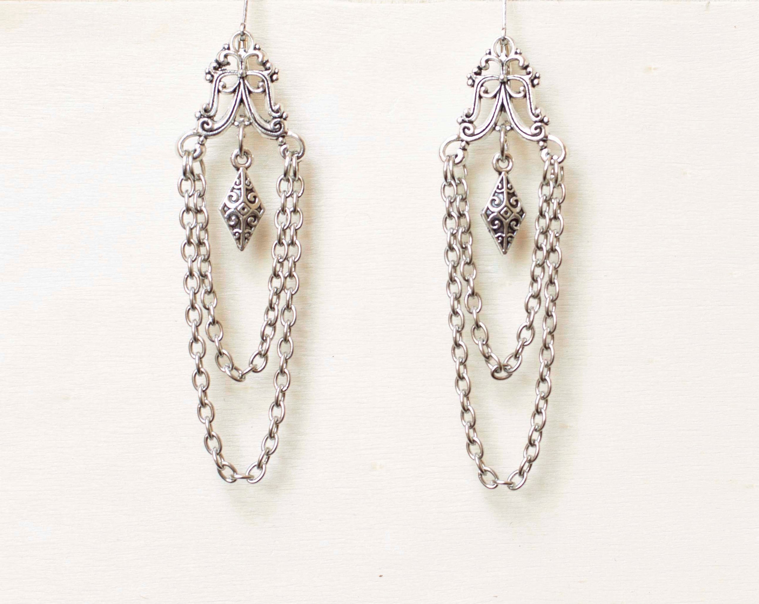 Gothic Chain Chandelier earrings Decadent Designs