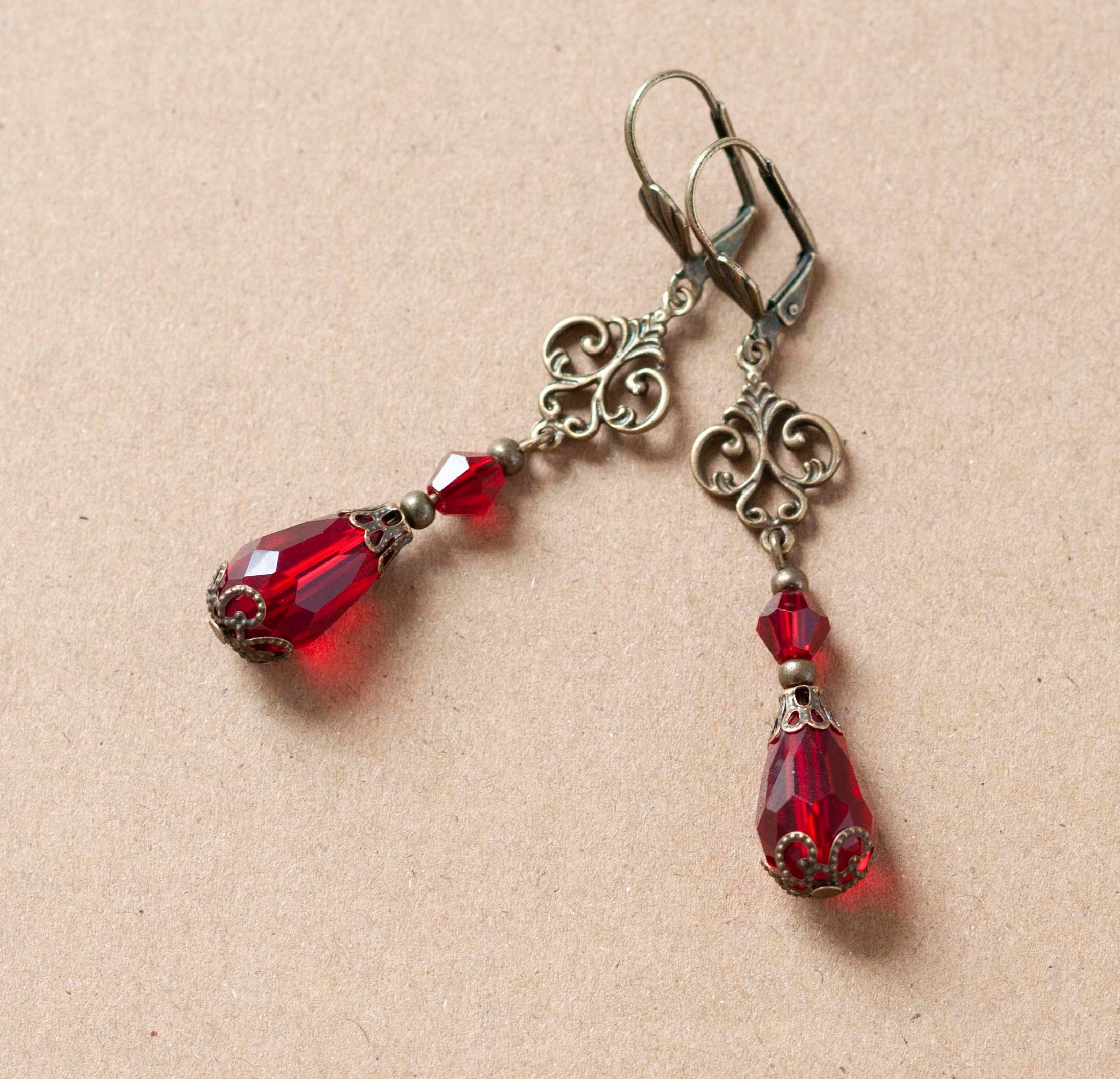 Glass crystal earrings sale