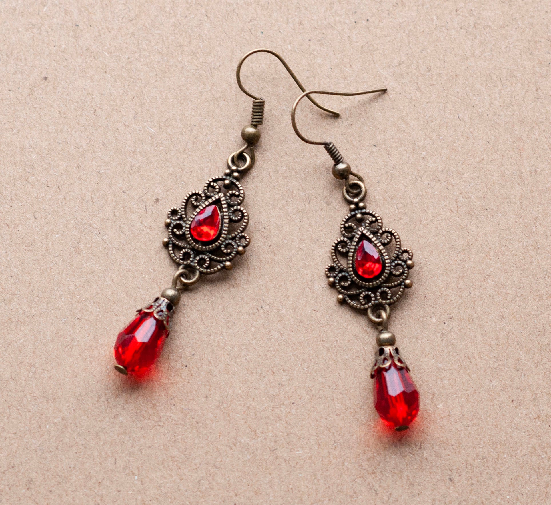 Antique top chandelier earrings
