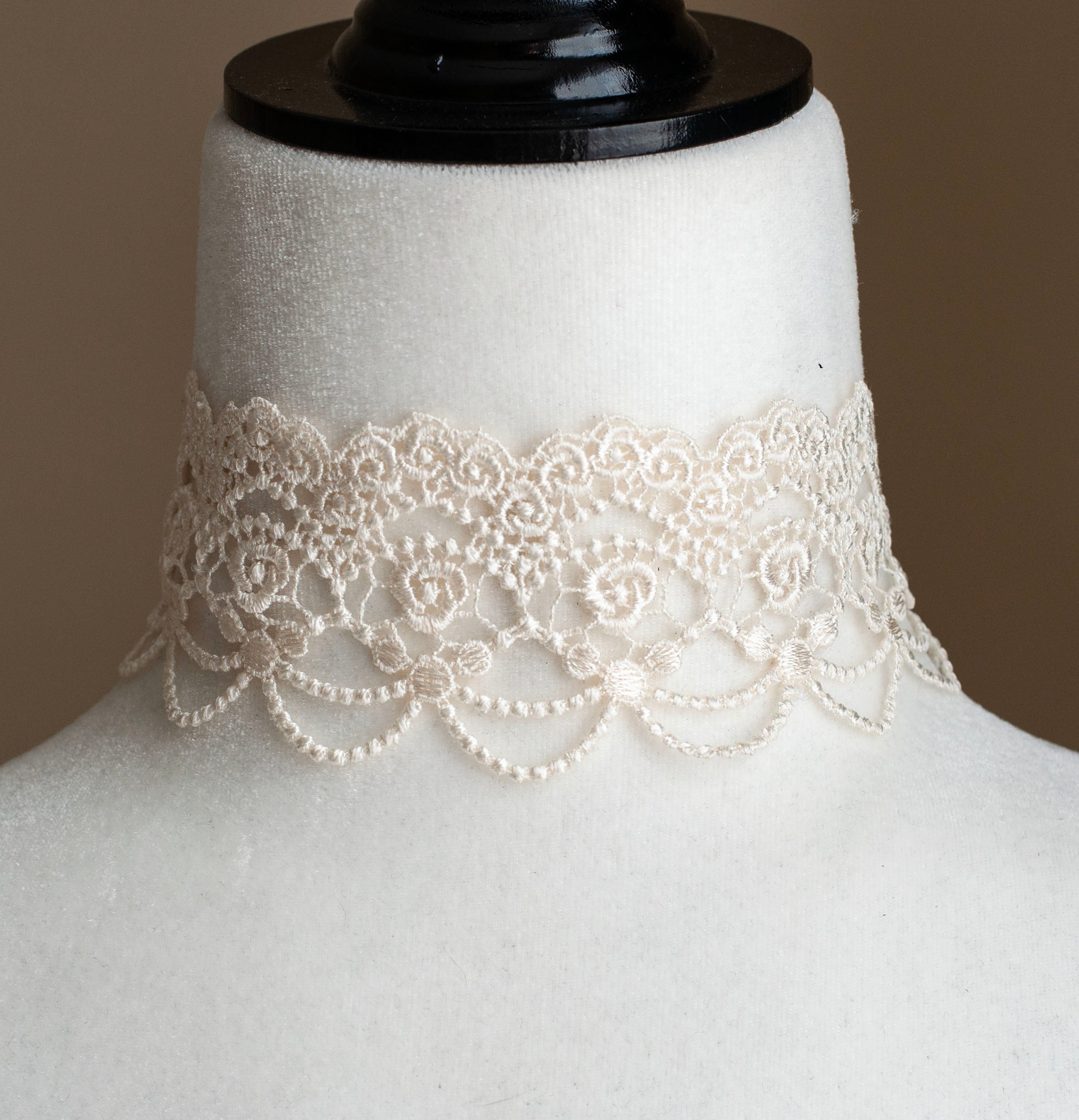 Cream Lace choker Victorian Necklace